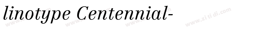 linotype Centennial字体转换